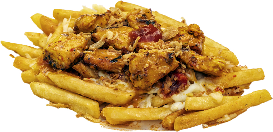 chicken and fries cheesy